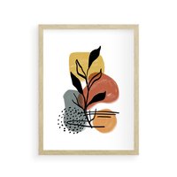 Plakat w ramie 50x70 - Energetyczne Refleksje - abstrakcja, sztuka nowoczesna - rama drewno