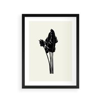 Plakat w ramie 40x50 - Elegancja Palm - nowoczesna sztuka, minimalistyczny styl - rama czarna