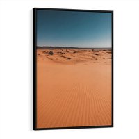 Obraz w ramie 70x100 - Piasek w Przytulnym Wnętrzu - pustynia, piasek - rama czarna