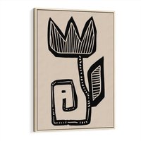 Obraz w ramie 80x120 - Migotliwa Symfonia Kwiatu - kwiat, nowoczesna grafika - rama drewno