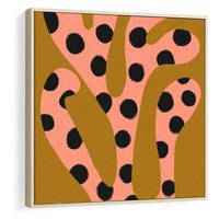 Obraz w ramie 80x80 - Rozkwitająca Wolność Boho - abstrakcyjne boho kształty, dziwne - rama drewno