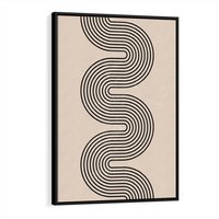 Obraz w ramie 50x70 - Bezgraniczne Odbicia - abstrakcyjne linie, geometria - rama czarna