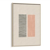 Obraz w ramie 50x70 - Przenikająca Kreatywność - nowoczesna sztuka, minimalizm - rama drewno