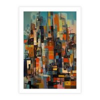 Plakat bez ramy 30x40 - Zaklęte Odbicia Nienormalności - styl mid century, nowoczesna sztuka