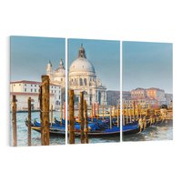 Obraz na płótnie 120x80 - Urok Wenecji - fotografia, przystań w Wenecji