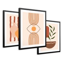 Zestaw obrazy w ramie 50x70 galeria - Plakaty, motyw, boho - rama czarna