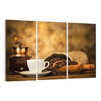 Obraz na płótnie 120x80 - Kawowe uniesienie - kawa, filiżanka