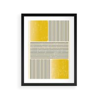 Plakat w ramie 40x50 - Geometria w Ruchu - geometria, proste linie - rama czarna