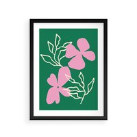 Plakat w ramie 50x70 - Wewnętrzne Fale - abstrakcyjny plakat, boho styl - rama czarna