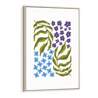 Obraz w ramie 80x120 - Księga Kształtów Bez Granic - kwiaty, sztuka nowoczesna - rama drewno