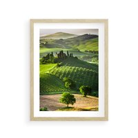 Plakat w ramie 40x50 - Prowansja: malownicze winnice w kraju Włoch - Prowansja, Włochy - rama drewno