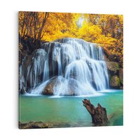Obraz na płótnie 30x30 - Magia kolorów - jesień, las