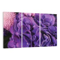 Obraz na płótnie 120x80 - Fioletowa hortensja - kwiaty, hortensja