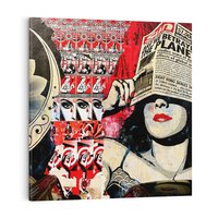 Obraz na płótnie 50x50 - Eksploracja kolorowego graffiti - graffiti