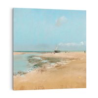 Obraz na płótnie 40x40 - Beach at Low Tide (Mouth of the River) (1869), Edgar Degas - Reprodukcja - reprodukcja, obraz na płótnie