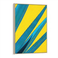 Obraz w ramie 80x120 - Świeżość Natury - aloes, liście - rama drewno
