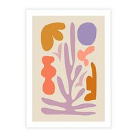 Plakat bez ramy 30x40 - Przenikająca Harmonia - abstrakcyjny obraz, pastelowe kolory