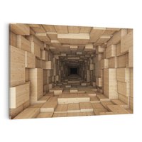 Obraz na płótnie 120x80 - Abstrakcyjny 3D tunel: Podróż w głębię - 3D, tunel