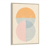 Obraz w ramie 70x100 - Migotliwe Wzory - geometryczne kształty, koła - rama drewno