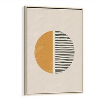 Obraz w ramie 80x120 - Kształty Nowych Granic - nowoczesna sztuka, minimalizm - rama drewno