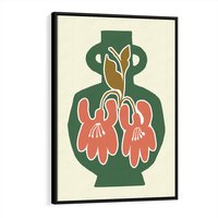 Obraz w ramie 50x70 - Kreatywne Impulsy - boho styl, wazon - rama czarna