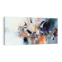 Obraz na płótnie 100x50 - Kontrapunkty zatajonych uczuć - dynamiczna abstrakcja, bałagan na płótnie