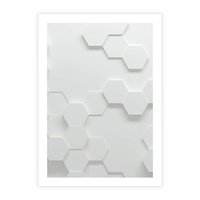Plakat bez ramy 50x70 - Przestrzenne Zabawy - geometryczne, 3D