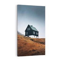 Obraz na płótnie 80x120 - Ciepło i Przytulność - skandynawski, domek