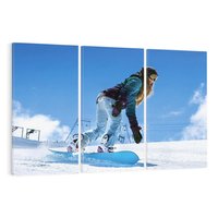 Obraz na płótnie 120x80 - Snowboard na zimowych zboczach - snowboard, zima