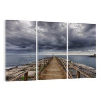 Obraz na płótnie 120x80 - Burzowe emocje - sztorm, morze