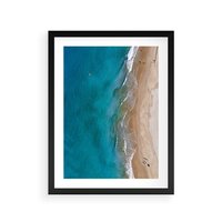 Plakat w ramie 40x50 - Spokój nad morzem - morze, plaża - rama czarna