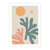 Plakat bez ramy 30x40 - Inspirująca Równowaga - boho formy, kształty