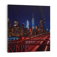 Obraz na płótnie 50x50 - Most w Nowym Jorku - Manhattan - most, Nowy Jork