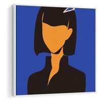 Obraz w ramie 80x80 - Energetyczne Zestawienie - sztuka nowoczesna, plakat - rama biała