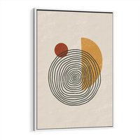 Obraz w ramie 50x70 - Odbicia Wyobraźni - nowoczesna sztuka, minimalizm - rama biała