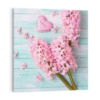 Obraz na płótnie 70x70 - Hiacynty w Kwiatowej Kompozycji - hiacynty, kwiaty