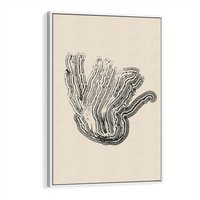 Obraz w ramie 80x120 - Abstrakcyjne Odbicie - abstrakcyjne odbicie, biało czarny - rama biała