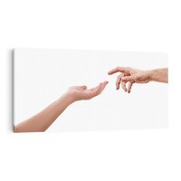 Obraz na płótnie 140x70 - Dłonie Miłości - Siła Dotyku - dłonie, kobieta