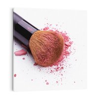 Obraz na płótnie 50x50 - Makijaż w kolorze pędzla - makijaż, pędzel