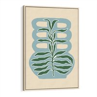 Obraz w ramie 80x120 - Wewnętrzne Spektrum - boho styl, wazon - rama drewno