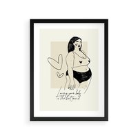 Plakat w ramie 50x70 - Moc to Ona - rysunek, sztuka nowoczesna - rama czarna