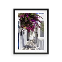 Plakat w ramie 40x50 - Mroczna Tajemnica - uliczka, perspektywa - rama czarna