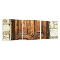 Obraz na płótnie 150x50 - Tajemnicze stare drzwi - stare, drzwi