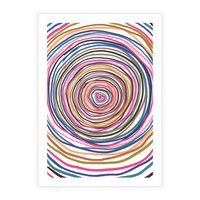 Plakat bez ramy 40x50 - Cyrkulująca Harmonia - kolorowe etniczne wzory, tęczowe żywe kolory