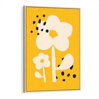 Obraz w ramie 50x70 - Bezgraniczne Impulsy - abstrakcyjny kwiat, plakat - rama drewno