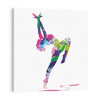 Obraz na płótnie 50x50 - Taniec w akwareli - taniec, akwarela