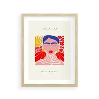 Plakat w ramie 40x50 - Bezgraniczne Rytmy - kobieta, sztuka abstrakcyjna - rama drewno