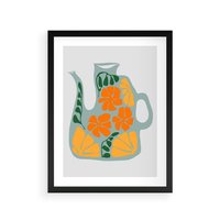 Plakat w ramie 30x40 - Kolorystyczna Ekspresja - czajnik, abstrakcja - rama czarna