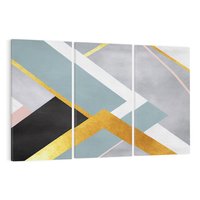 Obraz na płótnie 120x80 - Geometryczne Elementy - geometryczne kształty, elementy złota