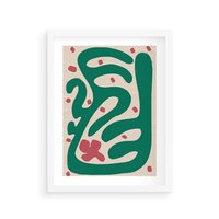 Plakat w ramie 30x40 - Boho Widoki - abstrakcyjny obraz, plakat - rama biała